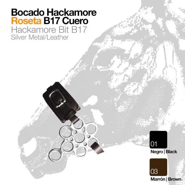 BOCADO HACKAMORE ROSETA B17 CUERO