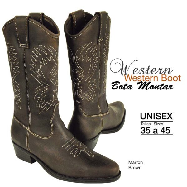 Bota Montar Western 7431 Marrón