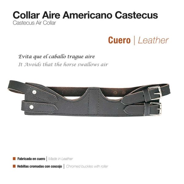 COLLAR AIRE AMERICANO CUERO CASTECUS 894 MARRÓN