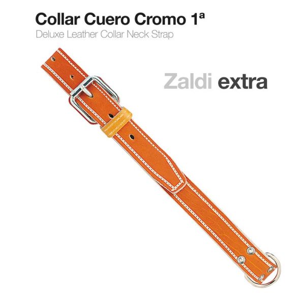 COLLAR CUERO CROMO 1ª ZALDI EXTRA