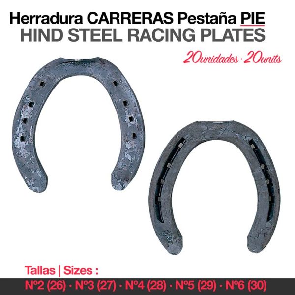 HERRADURA CARRERAS PESTAÑA PIE 20uds