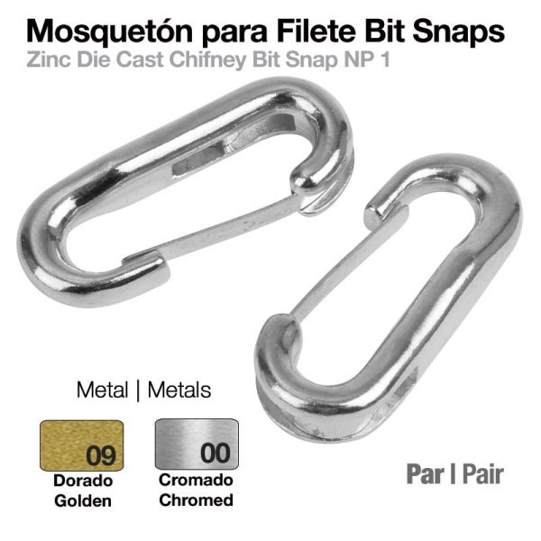 MOSQUETÓN PARA FILETE BIT SNAPS (PAR)