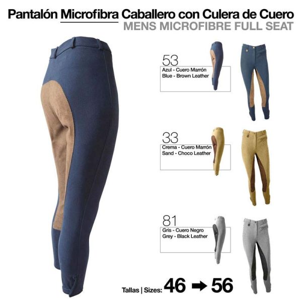 PANTALÓN MICROFIBRA/CUERO CABALLERO