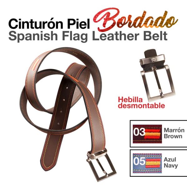 CINTURÓN PIEL BORDADO 1510/35