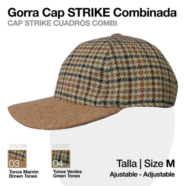 GORRA CAP STRIKE COMBINADA CUADRO