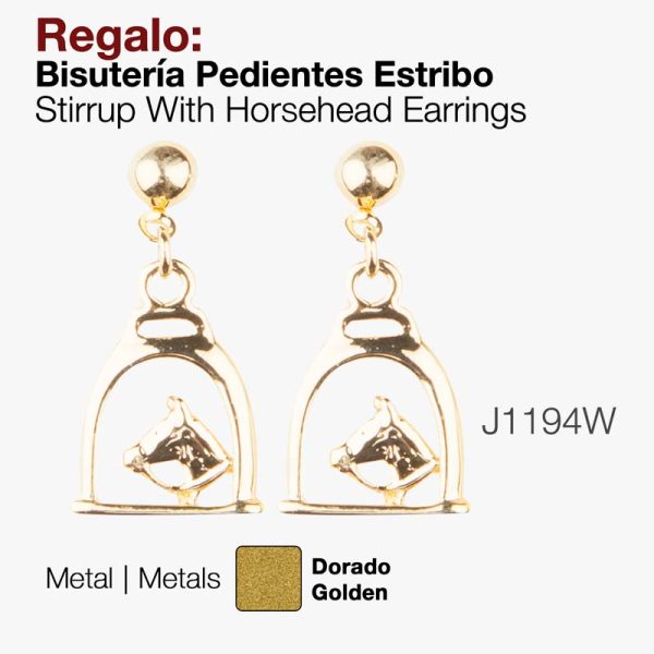 REGALO BISUTERíA PENDIENTES ESTRIBO J1194W