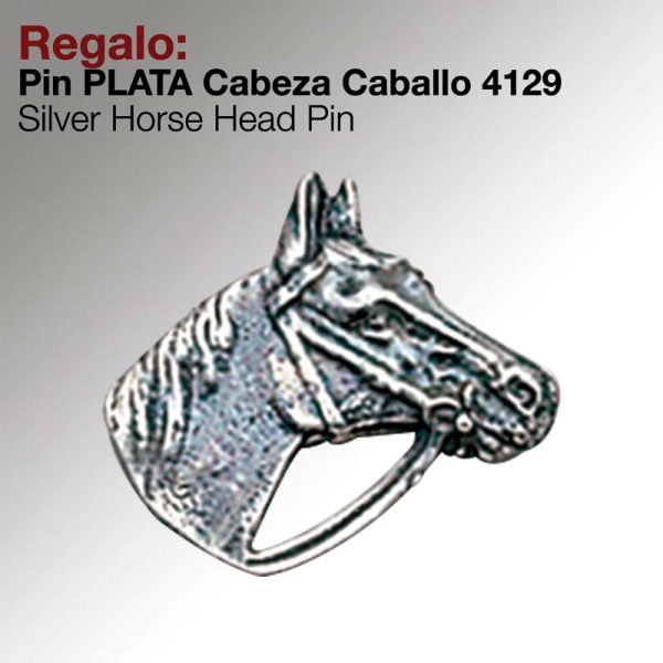 REGALO PIN -PLATA- CABEZA CABALLO 4129