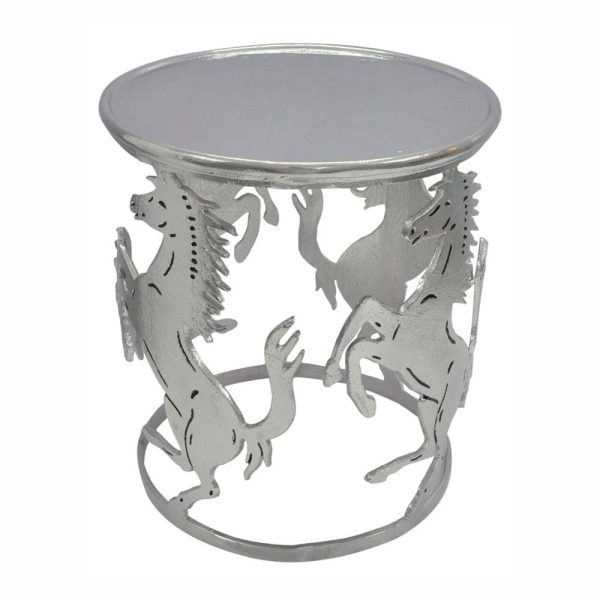 REGALO MESA AUXILIAR DECORACION CABALLOS 38x38x41