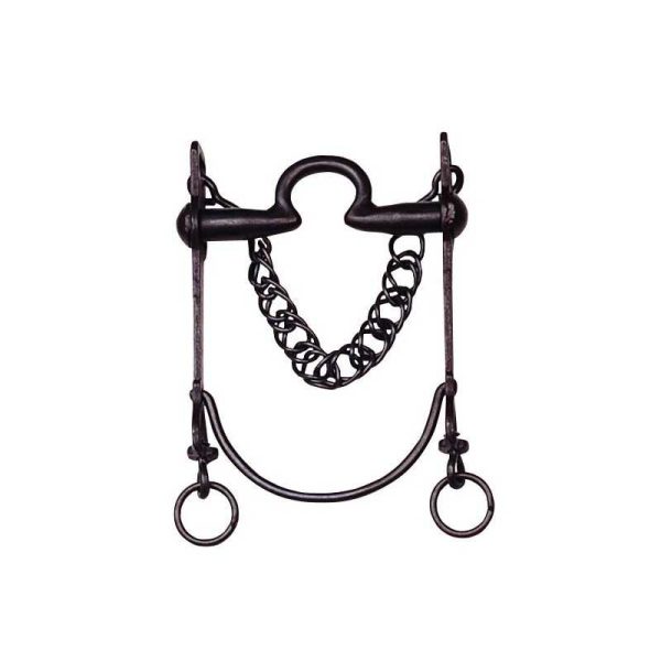 BOCADO BOCA SAPO CURVA CON CADENILLA PAVONADO