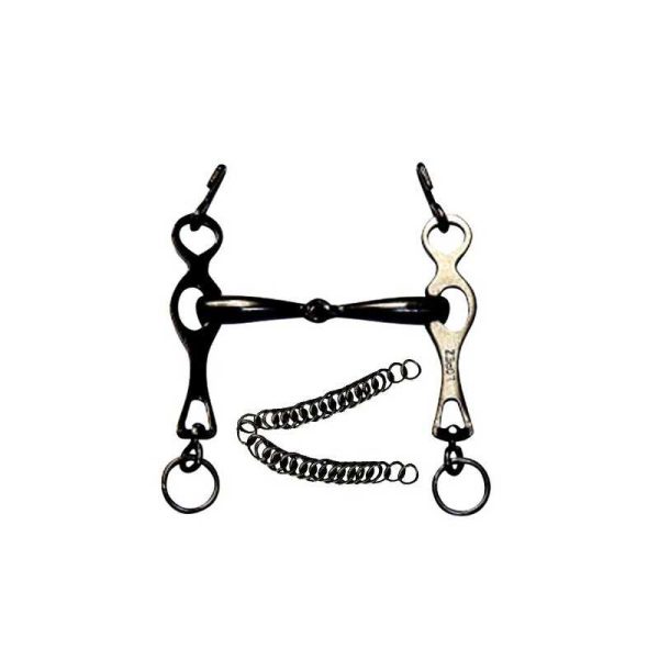 BOCADO PORTUGUÉS PAVONADO EMBOCADURA ARTICULADA CON CADENILLA