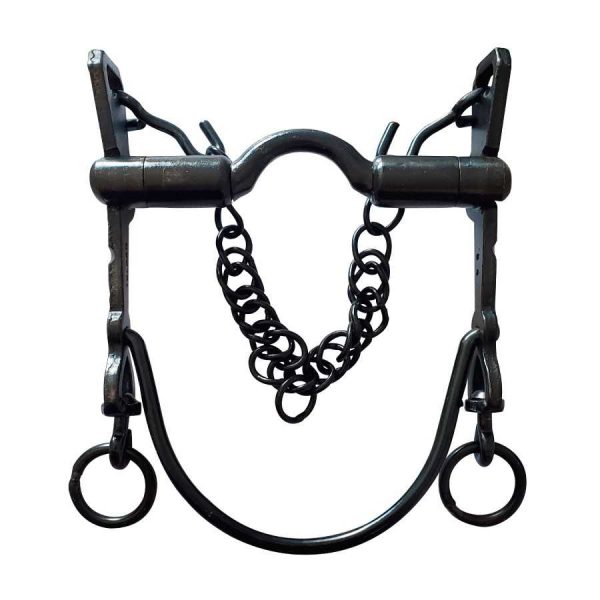 BOCADO VAQUERO PAVONADO EMBOCADURA SUAVE CON LIMONCILLOS, BARRA CURVA