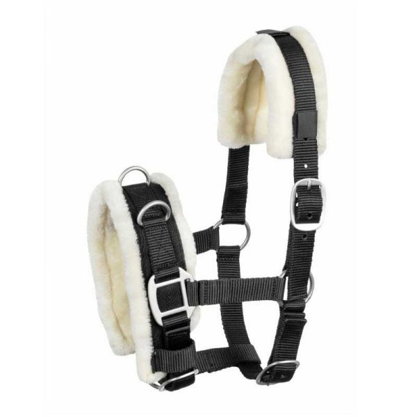 Cabezada de doma de nylon con forro de borreguillo USG