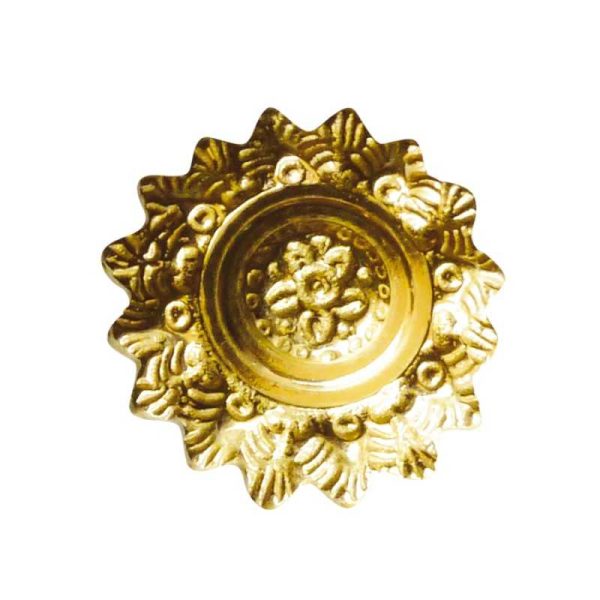 CUCARDA LIRIO GRANDE DE LATÓN PARA CABEZADA PORTUGUESA DE PRESENTACIÓN