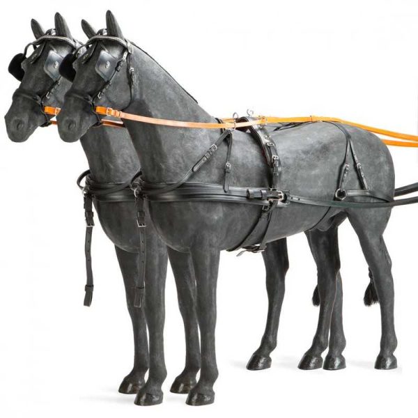 Enganche de pecherín doble en cuero doble