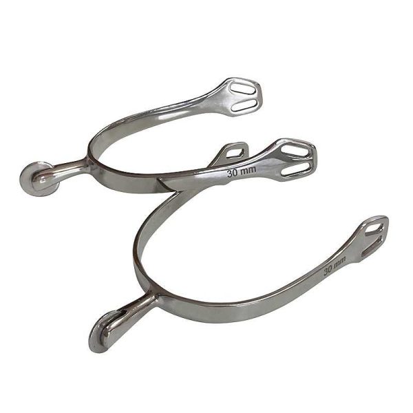 Espuela de acero inoxidable con ruleta (par)