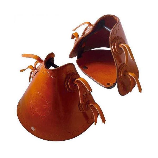 ESTRIBO DE METAL CON PROTECCIÓN DE CUERO PASO ANCHO