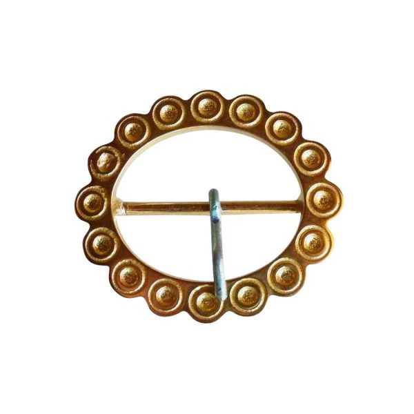 HEBILLA PARA COLLAR DE GANADO LATÓN ADORNADA