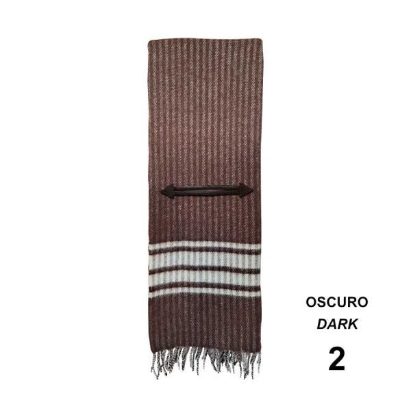 Manta estribera de lana alistada con bolsillo